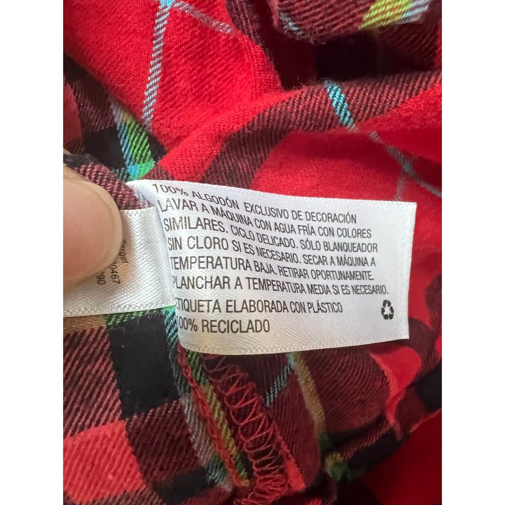 Wondershop at Target Women’s Red Plaid Flannel Sleep Shirt Size M 100% Cotton - Picture 8 of 8